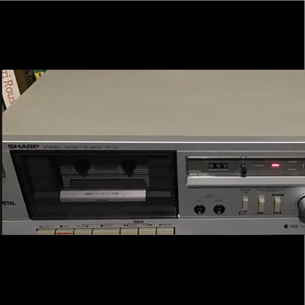 1981 Sharp RT-12 Stereo Cassette Deck with Dolby B Record Onto Cassettes